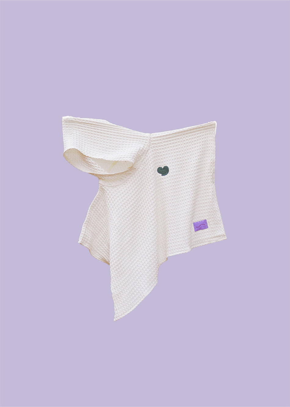 Bambusowe ponczo kąpielowe dla dzieci z haftem serduszka