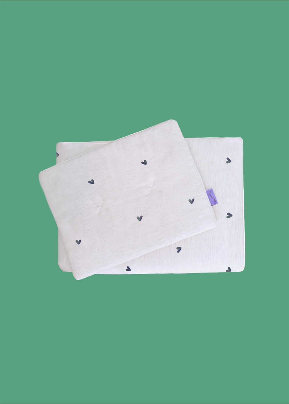 Pościel bambusowa dla dzieci i niemowląt w serduszka z wypełnieniem