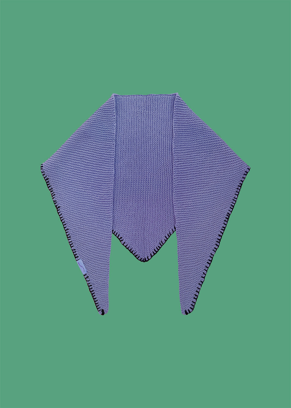 Trójkątna chusta 100% wełna merino - Fioletowa