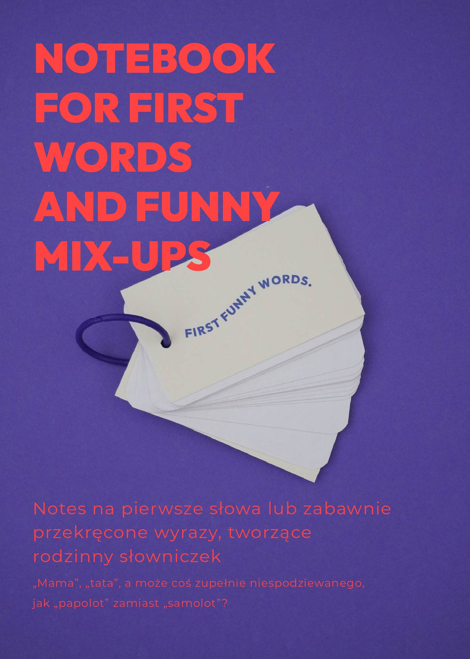 Notes na pierwsze słowa i zabawne przekręcone wyrazy fioletowy Endless Hugs