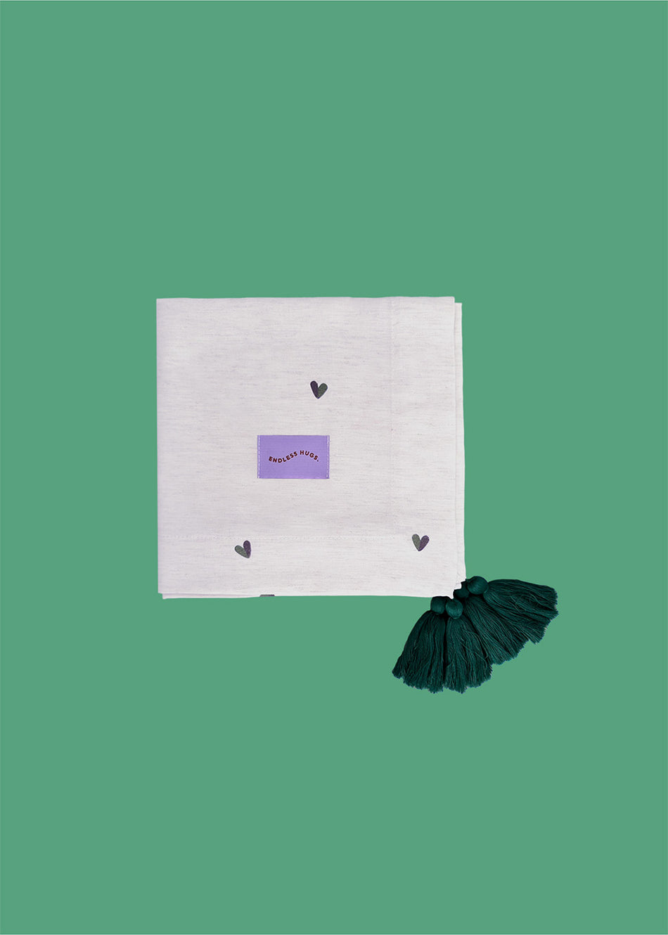 Bambusowy otulacz dla noworodka w serduszka 100x100 cm