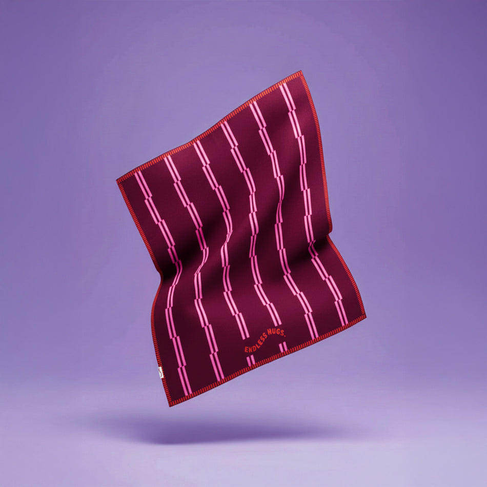 Bawełniany kocyk dla niemowlaka 80x100 cm - Burgundy