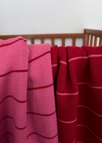 100% Merino Wool Blanket 80 × 100 cm - Red