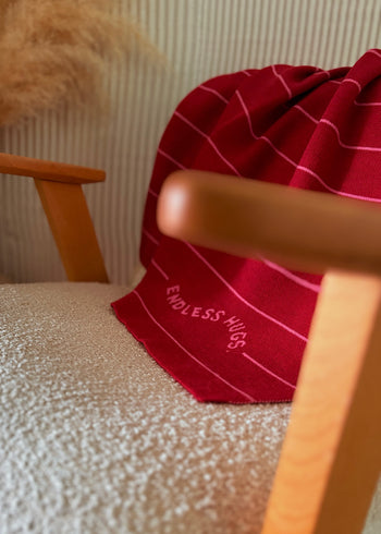100% Merino Wool Blanket 80 × 100 cm - Red