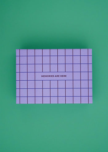 Memory Box – Erinnerungskästchen karriert - Lila