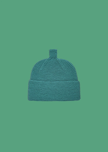 Czapka dziecięca 100% wełna merino - Zielona