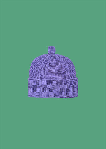 Czapka dziecięca 100% wełna merino - Lila