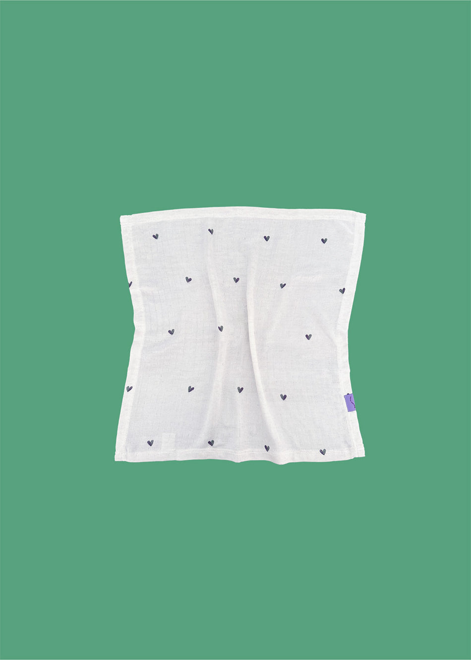 Pieluszka muślinowa bambusowa w serduszka - 60x60 cm