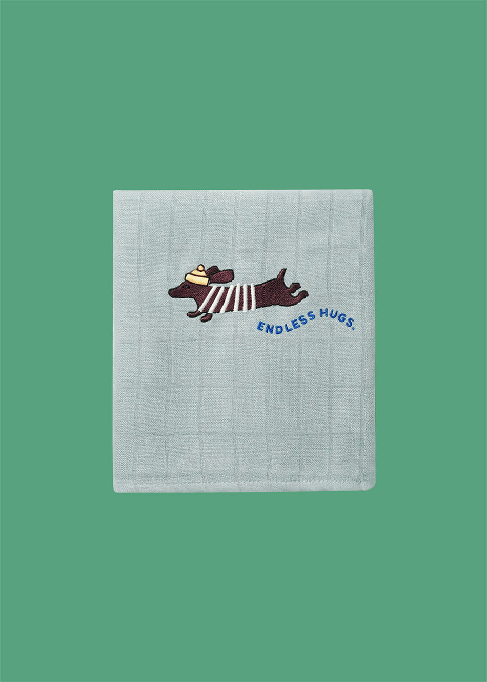 Bamboo swaddle for newborn 120x120 cm - Puppy - Sage