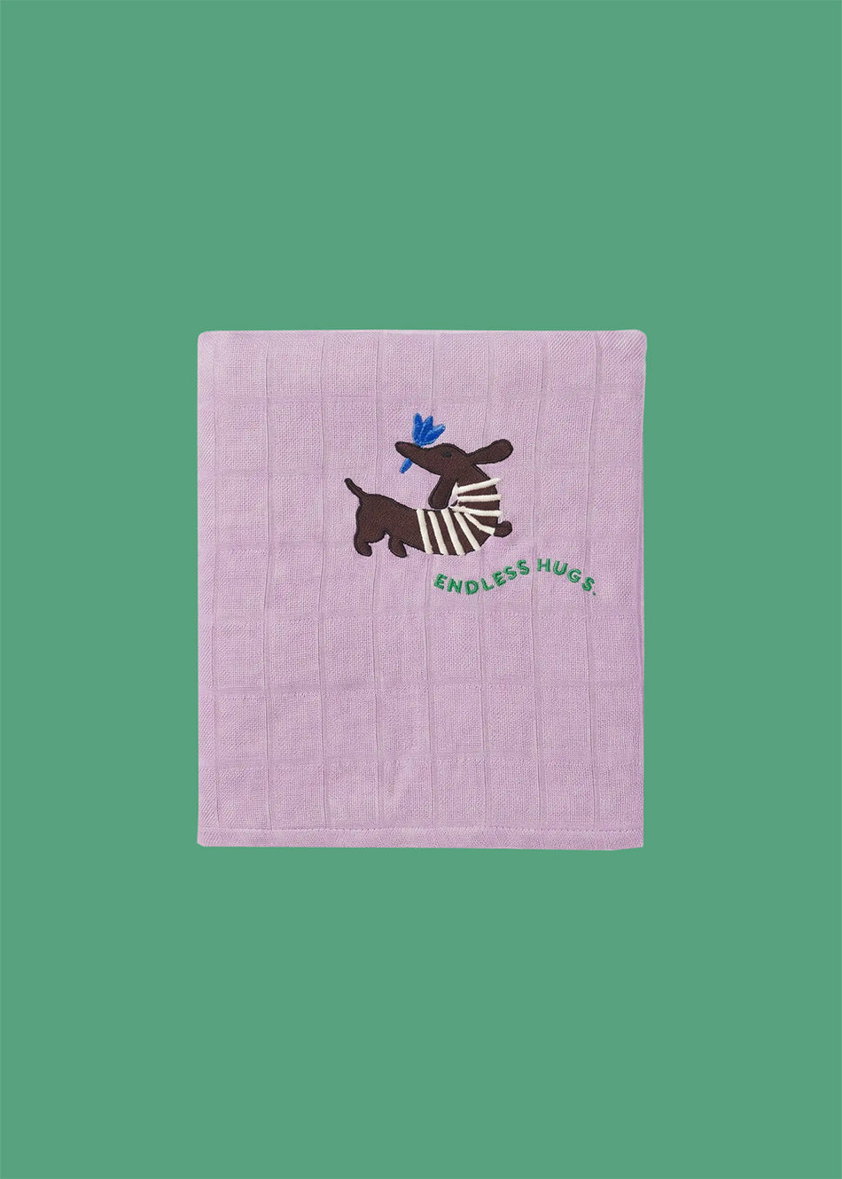 Bamboo swaddle for newborn 120x120 cm - Puppy - Lilac