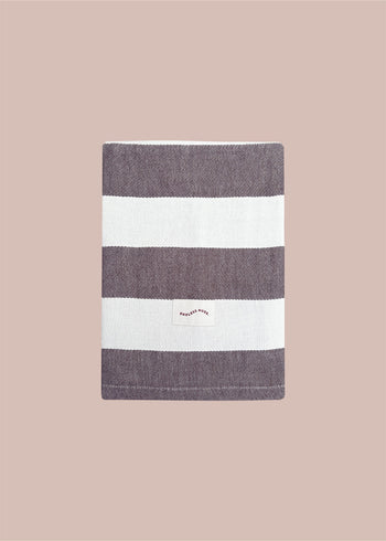 Ręcznik bambusowy w brązowe pasy