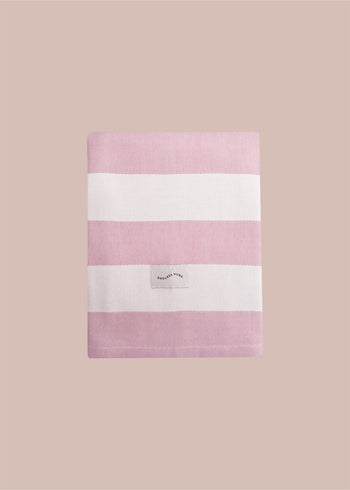 Ręcznik bambusowy w różowe pasy