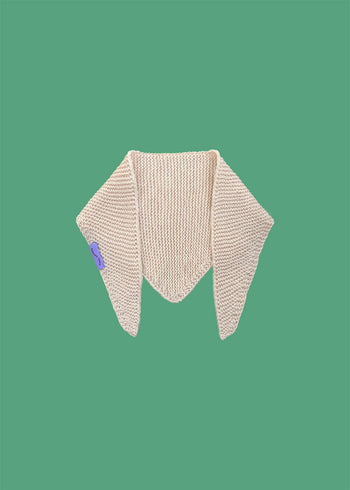 Children's triangular scarf 100% merino wool - Butter