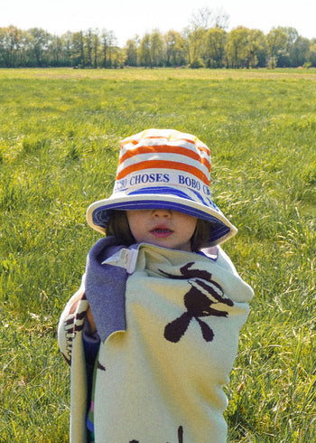 Bawełniany kocyk dla niemowlaka w pieski 80x100 cm - Butter