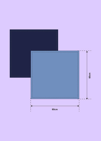 Pieluszki muślinowe bambusowe - Dwupak 60x60 cm - Blue
