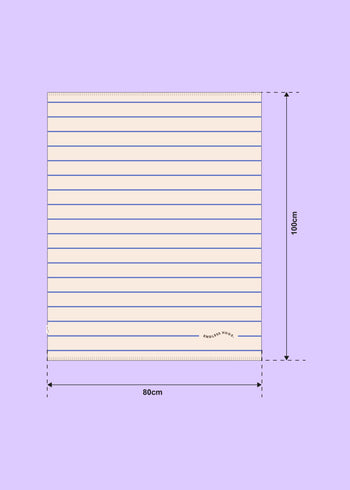Kocyk 100% wełna merino 80x100 cm - Niebieskie paski