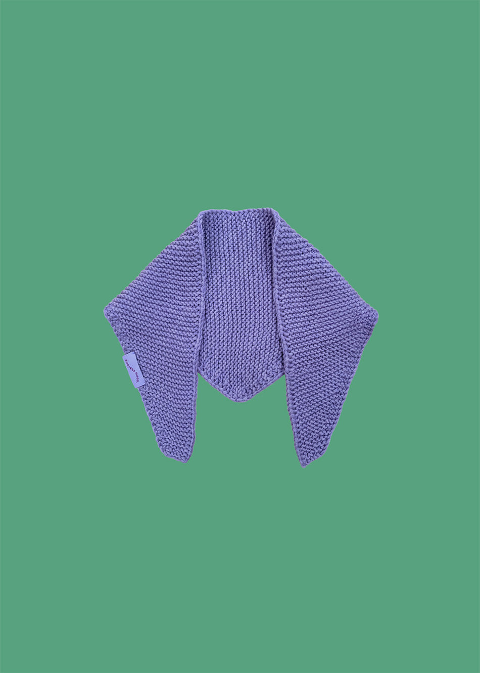Children's triangular scarf 100% merino wool - Purple