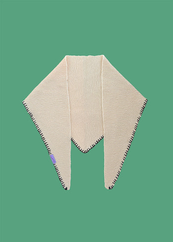 Trójkątna chusta 100% wełna merino - Butter