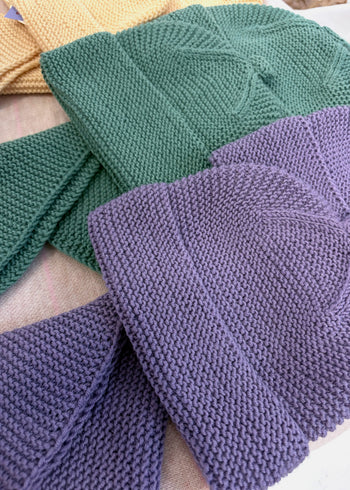 Czapka dziecięca 100% wełna merino - Zielona
