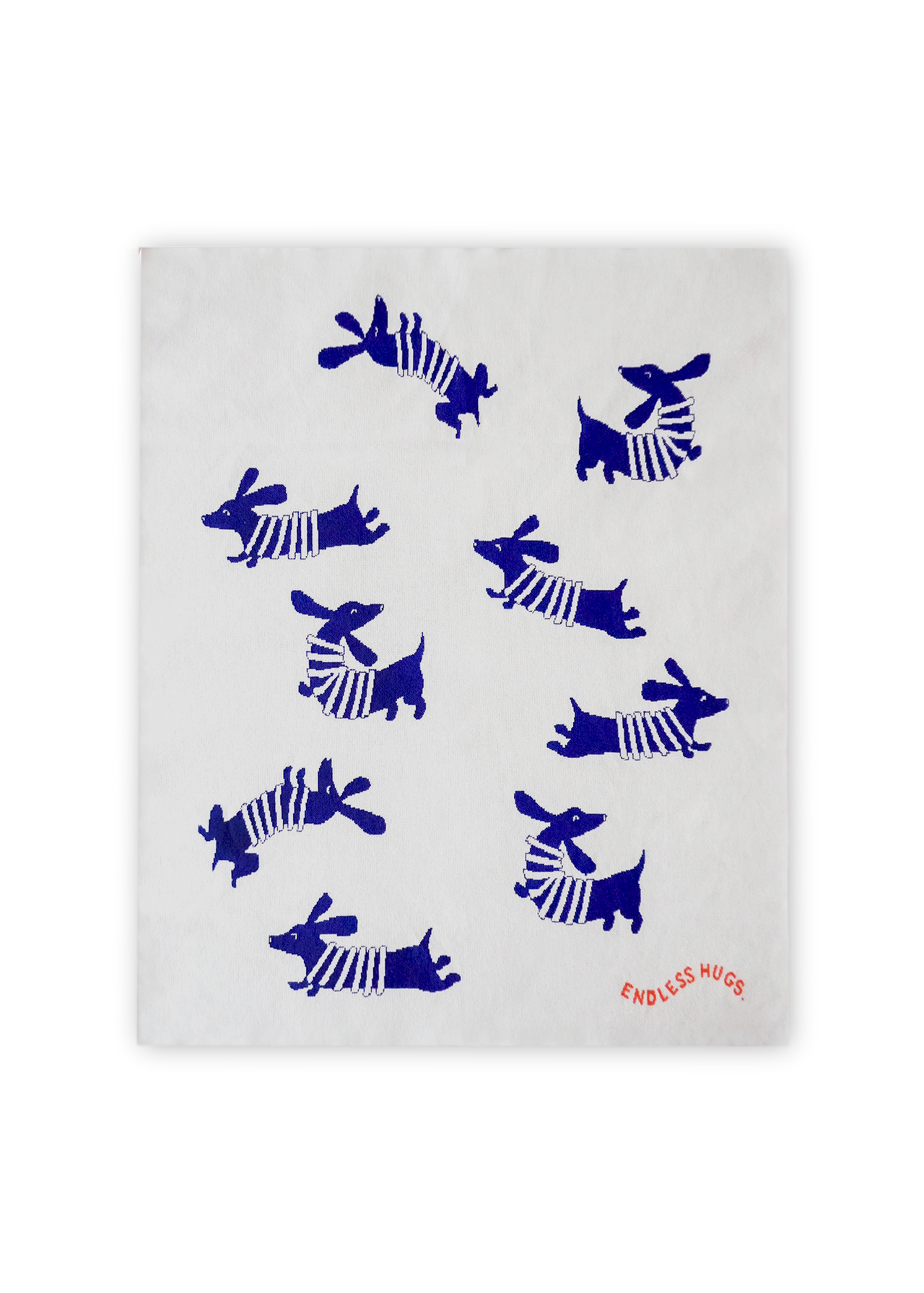 Bawełniany kocyk dla niemowlaka w pieski 80x100 cm - Blue