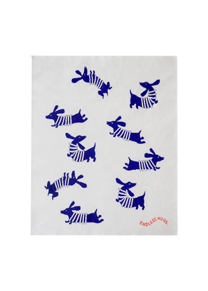 Bawełniany kocyk dla niemowlaka w pieski 80x100 cm - Blue