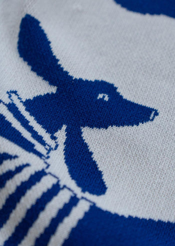 Bawełniany kocyk dla niemowlaka w pieski 80x100 cm - Blue