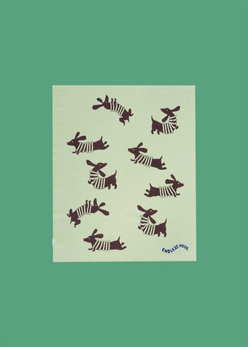 Cotton baby blanket with dogs 80x100 cm - Butter