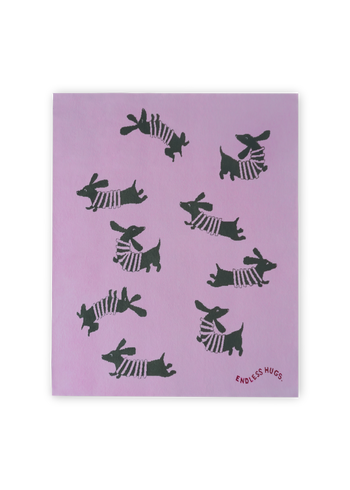 Bawełniany kocyk dla niemowlaka w pieski 80x100 cm - Pink