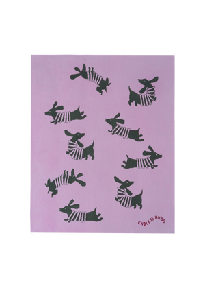 Bawełniany kocyk dla niemowlaka w pieski 80x100 cm - Pink