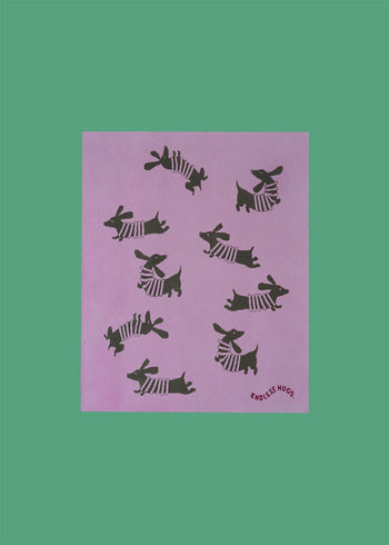 Bawełniany kocyk dla niemowlaka w pieski 80x100 cm - Pink
