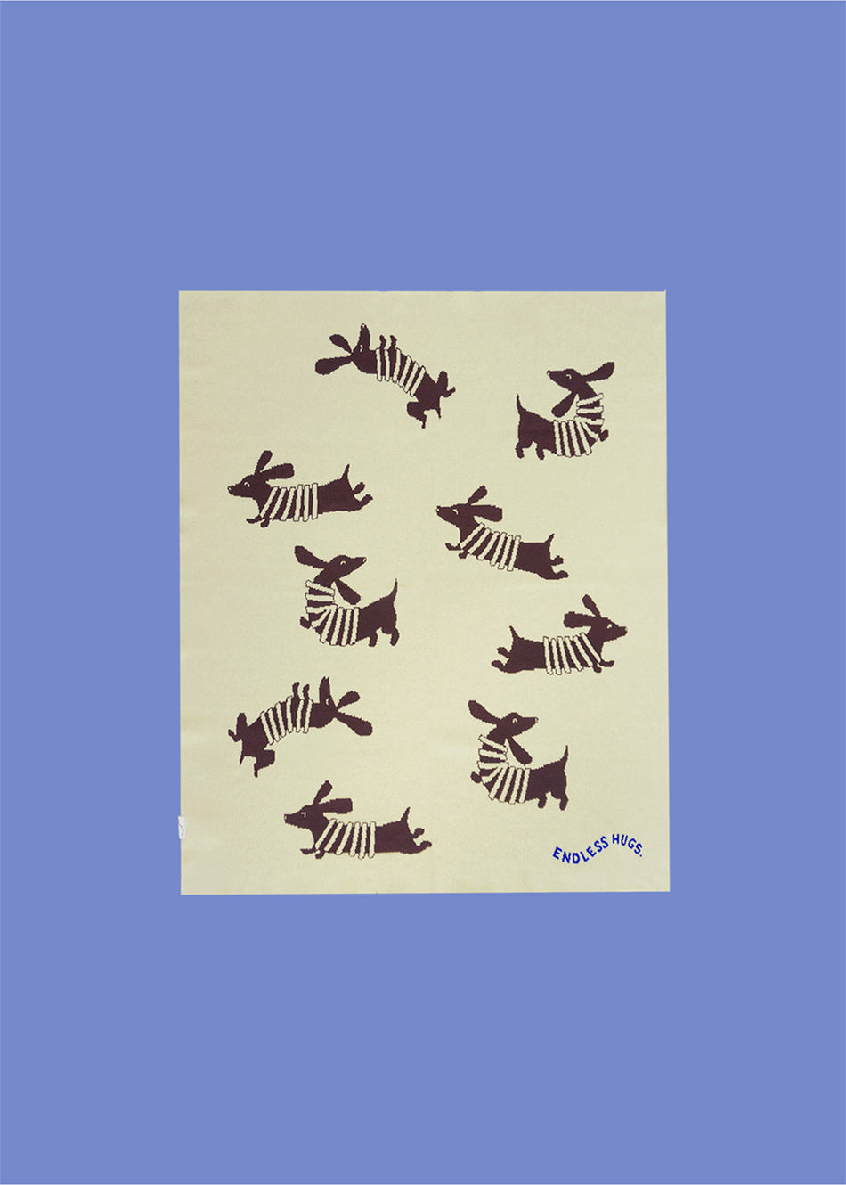 Bawełniany kocyk dla niemowlaka w pieski 80x100 cm - Butter