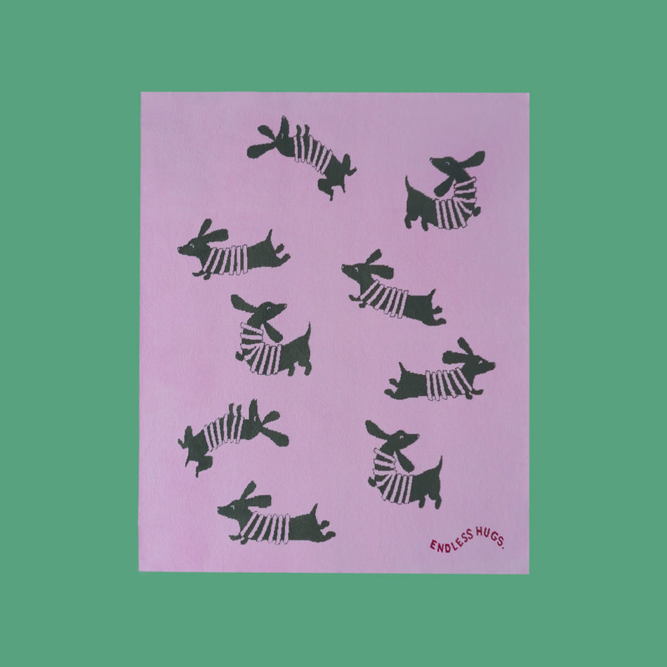Bawełniany kocyk dla niemowlaka w pieski 80x100 cm - Pink