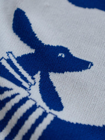 Bawełniany kocyk dla niemowlaka w pieski 80x100 cm - Blue