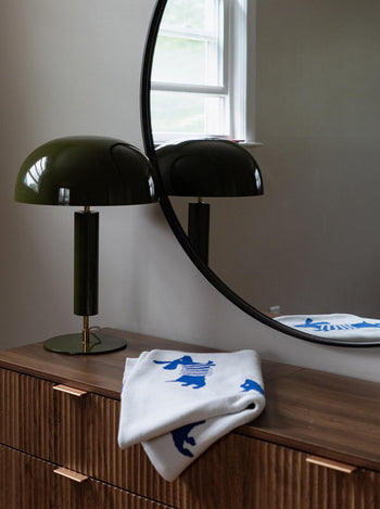 Bawełniany kocyk dla niemowlaka w pieski 80x100 cm - Blue