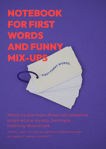 Notes na pierwsze słowa i zabawne przekręcone wyrazy fioletowy Endless Hugs