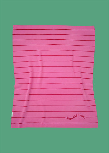 Babydecke aus 100 % Merinowolle 80 × 100 cm - Rosa