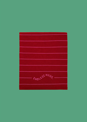 100% Merino Wool Blanket 80 × 100 cm - Red
