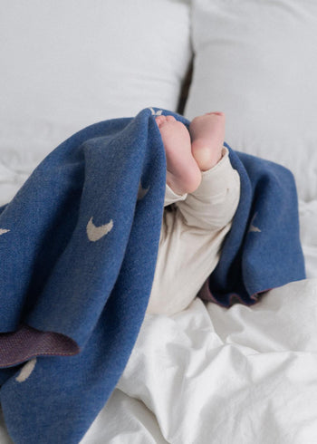 Kocyk 100% wełna merino 80x100 cm - Niebo