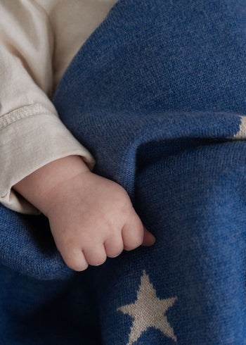 Kocyk 100% wełna merino 80x100 cm - Niebo