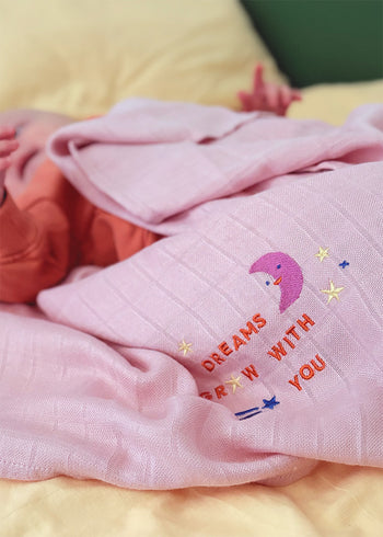 Bambusowy otulacz dla noworodka 120x120 cm - DREAMS