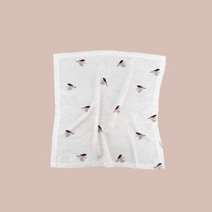 Bamboo muslin diaper with birds - 60x60 cm