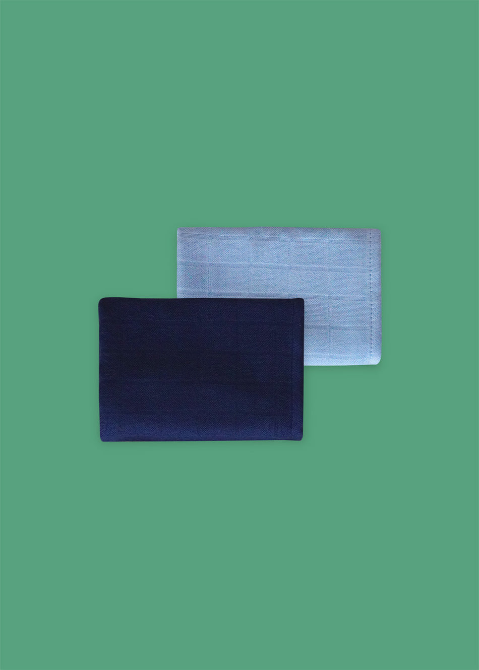 Bamboo muslin diapers - Two-pack 60x60 cm - Blue