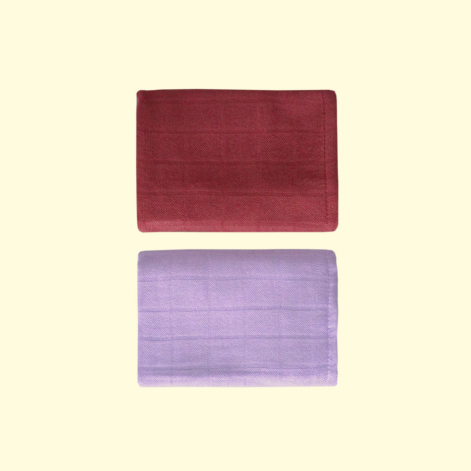 Pieluszki muślinowe bambusowe - Dwupak 60x60 cm - Lila