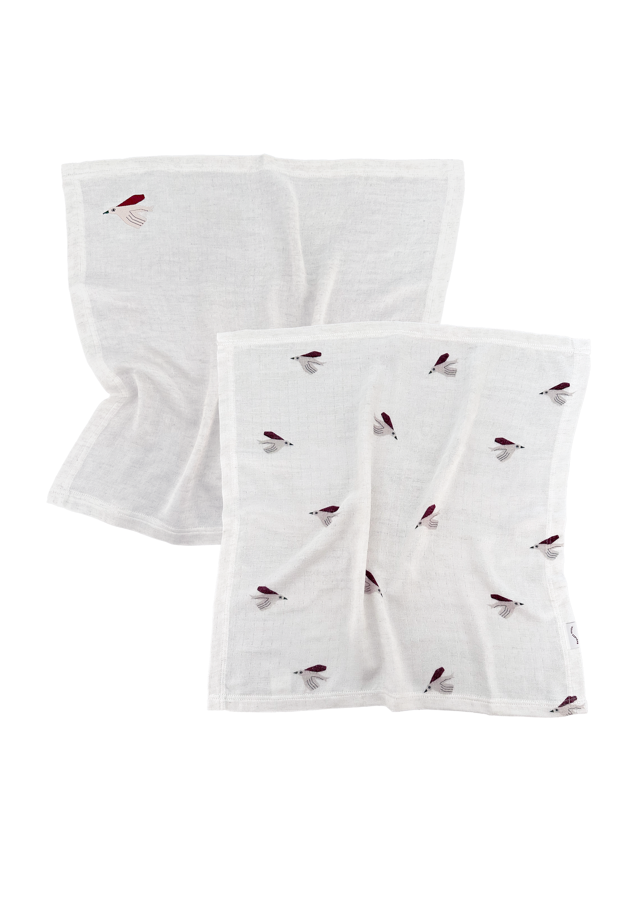 Pieluszki muślinowe bambusowe w ptaszki - Dwupak 60x60 cm