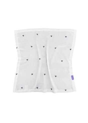 Pieluszki muślinowe bambusowe w serduszka - Dwupak 60x60 cm