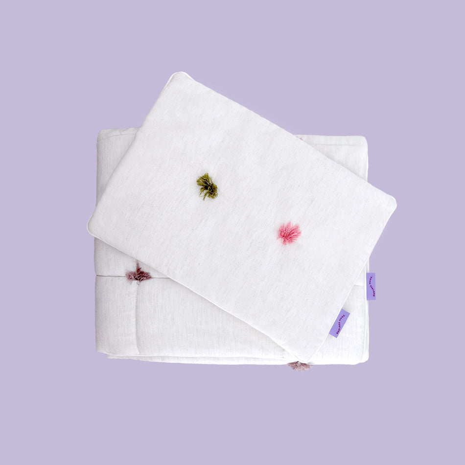 Bamboo bedding for children and babies with filling - Pink