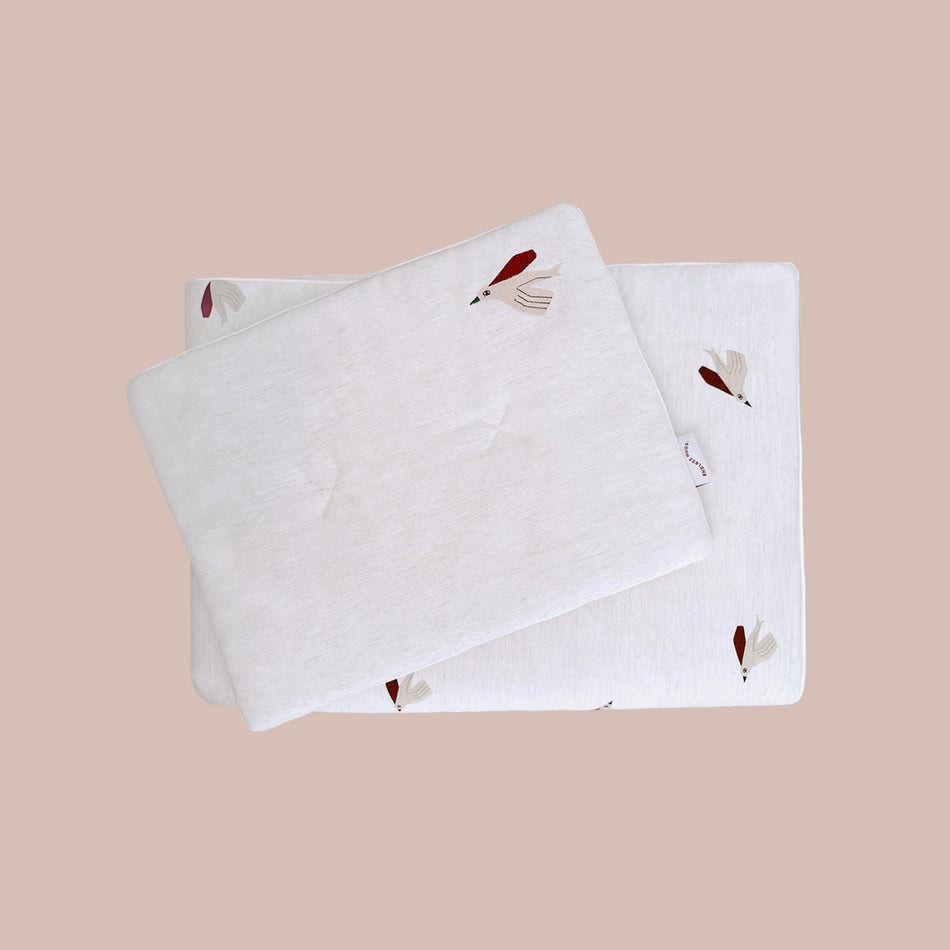 Bamboo bedding for children and babies with birds and filling