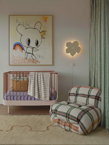 Kocyk 100% wełna merino 80x100 cm - Niebieskie paski