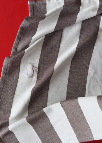 Brown striped bamboo towel