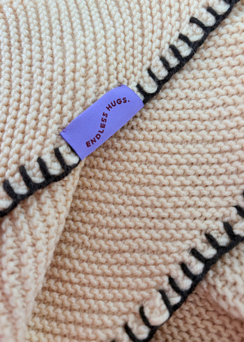 Trójkątna chusta 100% wełna merino - Butter